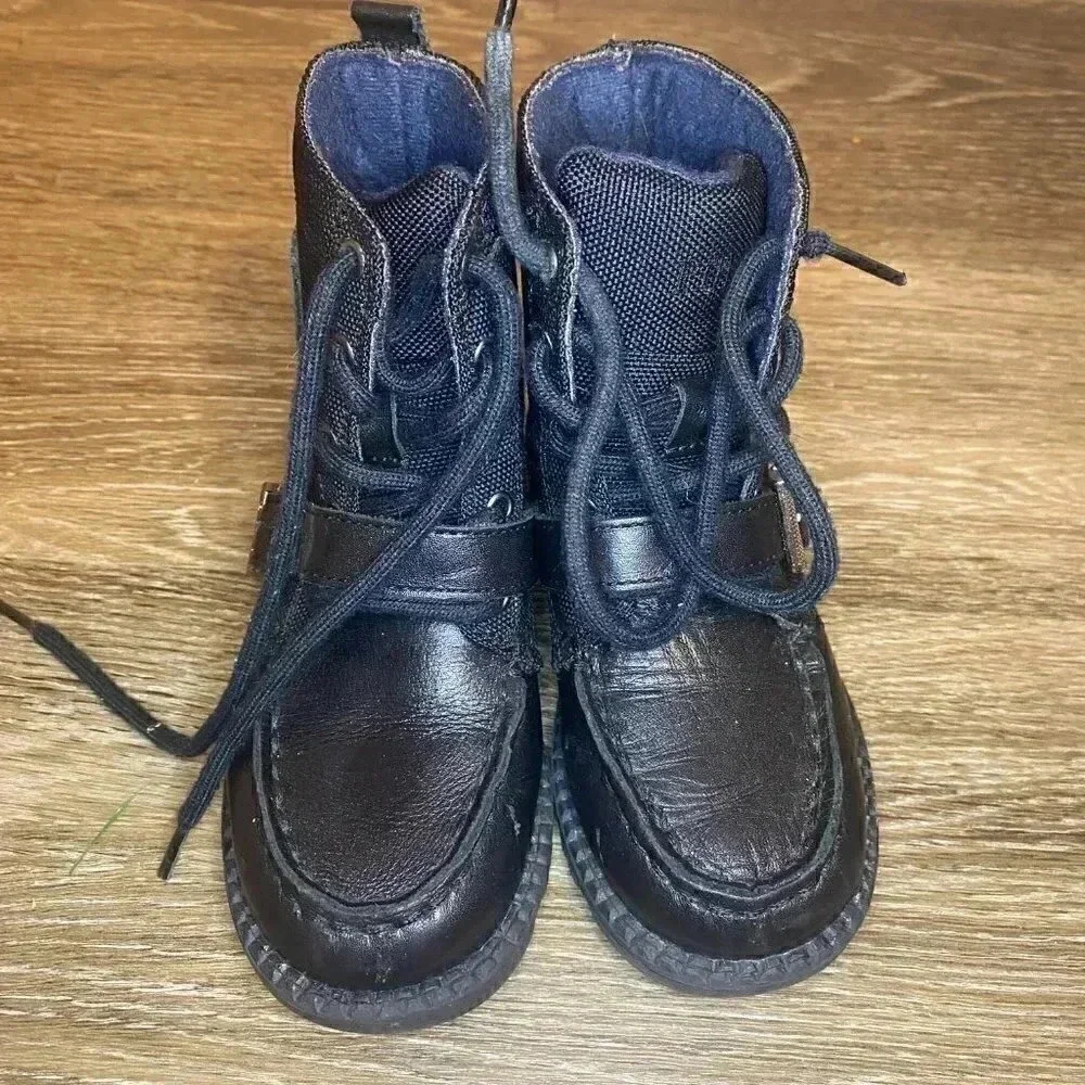 Kids Polo Ralph Lauren Black Boots - 8.5